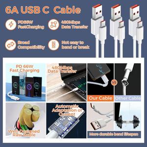 Nhà Máy <span class=keywords><strong>USB</strong></span> để Loại C 6A đa sạc điện thoại sạc nhanh <span class=keywords><strong>USB</strong></span> truyền dữ liệu cáp <span class=keywords><strong>USB</strong></span> - Product Image 2