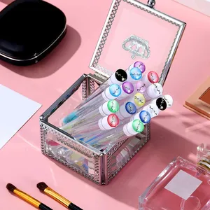 50Pc Herbruikbare Wenkbrauwborstel Buis Wimper Borstel Wenkbrauw Vervangbare Stofdichte Mousserende Diamant Make-Up Borstel