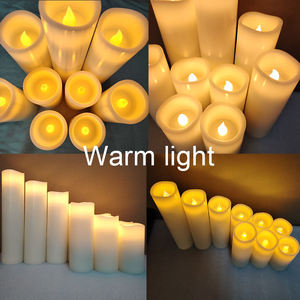 9 cái/bộ <span class=keywords><strong>LED</strong></span> NẾN Flameless nhấp nháy Pin hoạt động sáp trụ cột nến <span class=keywords><strong>LED</strong></span> ánh sáng đám cưới kỳ nghỉ trang trí nội thất với điều khiển từ xa - Product Image 4