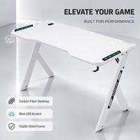 Bureau de Gaming AOR ABS Armor RGB LED 140x60cm 30 LED/m 20 Modes Porte-gobelet Crochets Multiprise 18 mm E0 2026 Nouveau Pro Vente en Gros Usine