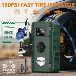 SHARMEAL OEM&ODM Démarreur de Voiture Portable 4-en-1 avec Batterie Externe <span class=keywords><strong>12V</strong></span>, Chargeur et Gonfleur de Pneus - Product Image 3