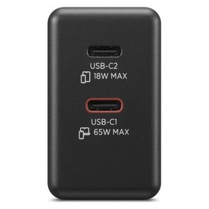 Lenovo GaN 65W USB <b>Type</b>-<b>C</b> <b>Charger</b> With <b>Cable</b> Black - Product Image 3