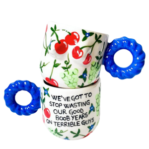 Taza de cerámica hecha a mano y pintada a mano, poste de cerámica, piqueros modernos, tazas de café y té, taza estética, regalo de inauguración de <span class=keywords><strong>la</strong></span> casa - Product Image 1