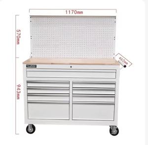 Cassettiera Portautensili con Ruote per Officina e Garage, Banco da Lavoro in Legno - Design Moderno in Metallo, 9 Cassetti con Serratura, Personalizzabile OBM - Product Image 3