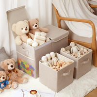 Boîte de rangement pliable et empilable en tissu pour armoire, organisateur de placard réglable pour chapeaux