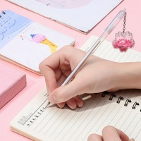 Stylos marqueurs de bureau Kawaii Sakura 0.5mm stylo gel pendentif pailleté avec matière plastique Design unique et chic