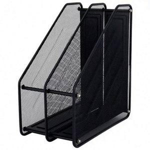 <b>Metal</b> Mesh 2 Tiers Magazine Holder Document <b>File</b> Organizer for Office School Supplies Cute Desk Organizer Hot Desk Organizer - Product Image 1
