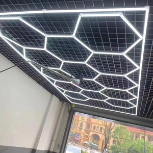 Éclairage LED hexagonal personnalisé pour garage, éclairage en forme de nid d'abeille pour <span class=keywords><strong>atelier</strong></span> automobile - Product Image 2