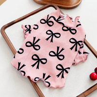 PETCIRCLE Polyester huisdierkleding voor kleine honden puppy's schattig herfst/winter hartprint strik casual stijl voor Valentijnsdag