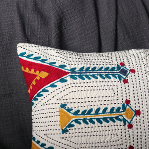 Indian Designer New <b>Pillow</b> Cushion <b>Collection</b> Autumn 2022 Bohemian Wholesale Colourful Kantha Hand Embroidery <b>Pillow</b> Cover - Product Image 4