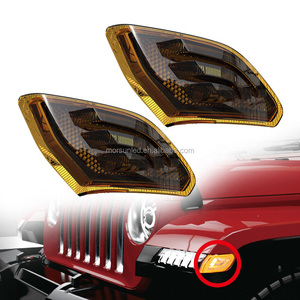 Luci Laterali <span class=keywords><strong>a</strong></span> <span class=keywords><strong>LED</strong></span> Ambra/Fumé per Jeep JL 2018+ (2018, 2019, 2020, 2021) - Indicatori di Direzione per Parafango - Product Image 1