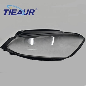 TIEAUR Accessoires Auto Très Vendus Cache-Phare Transparent à Bordure Noire Couleur Unie pour GOLF7.5 Année 2018-2020 - Product Image 2
