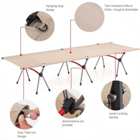 Lit de camp pliable portable d'extérieur, équipement de camping, lit de couchage pour pique-nique, camping, randonnée, intérieur, bureau, randonnée pédestre