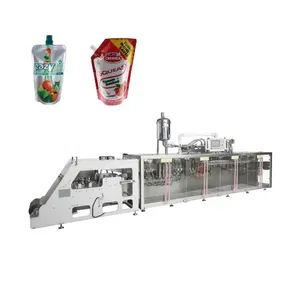 High Speed Horizontal Duplex Standard Doypack Spout Bag Packing Machine Automatic Juice Drink Beverage Filling Packaging Machine