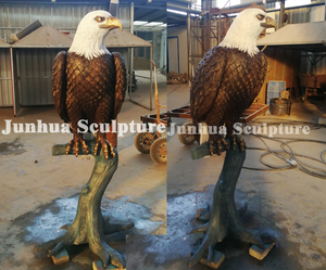 Scultura Moderna di Grande <span class=keywords><strong>Aquila</strong></span> Calva in Bronzo con <span class=keywords><strong>Ali</strong></span> Aperte per Esterni - Product Image 2