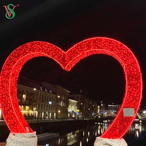 Grande 3D Giant Heart Motif Light <span class=keywords><strong>Love</strong></span> Motif Light per la decorazione del palcoscenico di eventi di nozze - Product Image 2