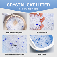 Venta al por mayor de fábrica: Arena de sílice para gatos con cristales, bloqueador de olores, bajo contenido de polvo, del fabricante.