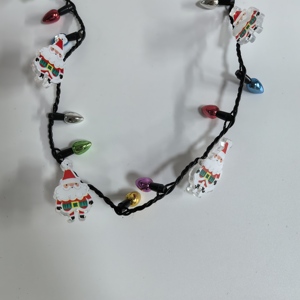 Bonhomme de neige en plastique miniature avec perles lumineuses et collier lumineux <span class=keywords><strong>LED</strong></span> pour les fêtes de Noël et du Nouvel An - Product Image 4