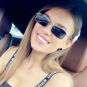 Gafas de Sol Rectangulares Pequeñas Vintage con Logotipo Personalizado al por Mayor 2020, Gafas de Sol de Metal de Aleación para Mujer, Montura Pequeña - Product Image 3