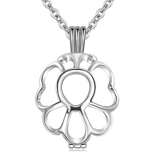 Chine Fleur Ange appelant carillon harmonie cloches médaillon <span class=keywords><strong>cage</strong></span> pendentif collier - Product Image 3
