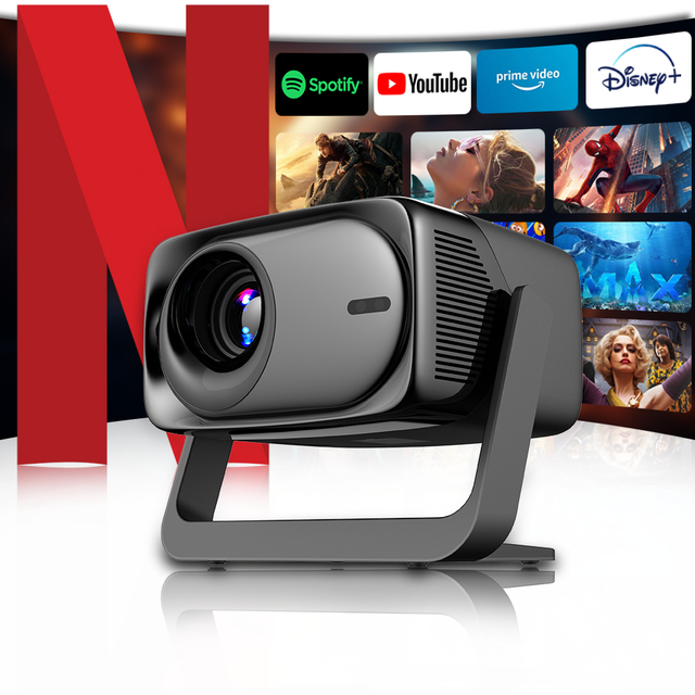 Genuine NETFLIX 1400CVIA Brightness 4K Projector 4K Full HD Home Video Projector 4k Wifi Mini Proyector 4k Android Projector