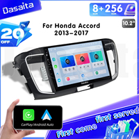 Lecteur multimédia de voiture Unité principale stéréo de voiture 10 pouces Android Car Radio Wireless Carplay GPS Touchscreen pour Honda Accord 2013-2017