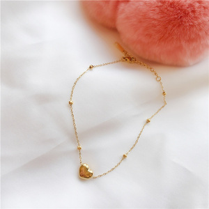 Heart Shape Pendant Necklace <b>Bracelet</b> <b>Set</b> Stainless Steel Unisex Gift Jewelry - Product Image 3