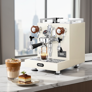 Cafetera Espresso Semiautomática MDK MC-6S para Uso Comercial con Sistema de Agua Caliente y Preparación de Café, Enchufe Estadounidense - Product Image 1