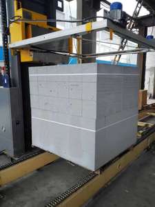 เครื่องแพ็กบล็อกเครื่องปรับอากาศสำหรับอิฐคอนกรีตมวลเบาอัตโนมัติสายการผลิต PLC ควบคุมการตรวจสอบระยะไกล - Product Image 4