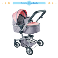 Poussette et landau multifonction 2-en-1 Dollri Starri Instagram Hot avec berceau réglable et poignée – Poussette de luxe pour poupées