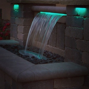 Cascadas acrílicas de 600mm, descenso transparente con barra led para piscina, accesorios de jardín al aire libre - Product Image 1