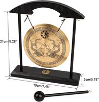 Zen-Kunst Messing Feng Shui Gong-Ständer mit Tiermuster Handgefertigte Umweltfreundliche Asiatische Zen-Dekoration für Zuhause & Büro