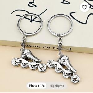 Rollschuh-Schlüssel anhänger Zink legierung Metall Werbe-Schlüssel anhänger Benutzer definierte hochwertige Metall-Top-Schlüssel bund - Product Image 3