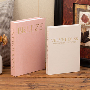 Caja Decorativa con Diseño <span class=keywords><strong>de</strong></span> Libro Falso, con Estampado Personalizado, en Tela <span class=keywords><strong>de</strong></span> Lino, para Decoración <span class=keywords><strong>de</strong></span> Estantes del Hogar - Product Image 1