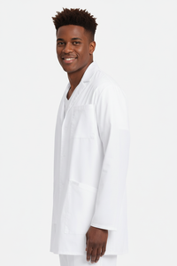 Bata de Laboratorio Protectora de Manga Larga Blanca para Hombre, para Químicos y Médicos / Poliéster + Spandex - Product Image 5