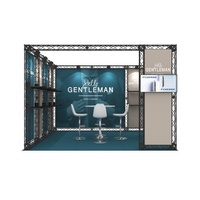 Étagères modulaires en tissu tendu personnalisées 10x10, stand d'exposition portable en aluminium pour salon professionnel, structure de stand