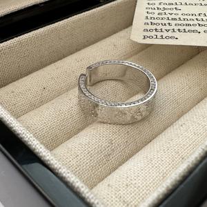 S925 Pure Silver Light Simple Crushed <b>Ice</b> Zirconia <b>Ring</b> Fashion Style Personalized Sparkling Jewelry Wholesale Finds Components - Product Image 4