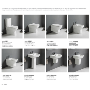 Conjunto de Sanitarios Modernos, Inodoro Suspendido de Pared, Bidé, Inodoro de Dos Piezas, Juego de Inodoro - Product Image 4