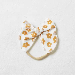 6 Colors Small Floral Bow Thin Hairband Ribbons For Hair Baby Girls Big Bow Air Accessories