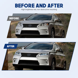 ไฟหน้ารถยนต์ LED สำหรับ Lexus RX270 2009-2010 2015 RX350 RX330มีสไตล์ไฟหน้ารถเครื่องฉายสัญญาณ DRL อุปกรณ์เสริมซีนอนฮาโลเจน - Product Image 6