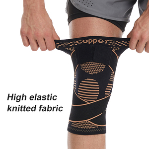 Genouillère en tissu <span class=keywords><strong>de</strong></span> cuivre avec support <span class=keywords><strong>de</strong></span> compression Premium en cuivre pour la douleur au genou arthrite douleur articulaire revivre - Product Image 6