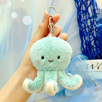 Porte-clés en peluche pieuvre personnalisé et mignon, breloque de sac pieuvre aux couleurs pastel, pour cadeau en Malaisie