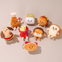 Porte-clés en peluche amusant en forme de nourriture : Burger, Frites, Fromage, Toast – Mignon et doux – Vente en gros – Fabricant – Breloque de sac – Cadeaux pour enfants