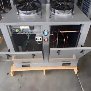 Unité de condensation à air refroidi <span class=keywords><strong>U</strong></span> 5HP 8HP 10HP avec compresseur scroll pour réfrigération industrielle, chambre froide et congélateur, haute économie d'énergie R-410A - Product Image 2
