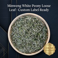 Thé blanc Minweng Fuding Pivoine, en vrac, Bai Mudan, vente en gros, logo personnalisé, OEM, ODM, marque privée, thé chinois naturel