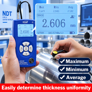 เครื่องวัดความหนาอัลตราโซนิกความแม่นยำสูง Linshang LS212 สำหรับการวัดผนังท่อเหล็ก ความแม่นยำ ±0.5% - Product Image 3