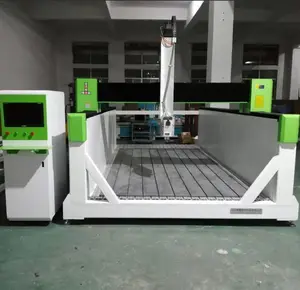 Büyük Z ekseni çalışma boyutu 1300x2500x1000mm 4 eksen köpük freze kesme CNC yönlendirici ile büyük boy torna