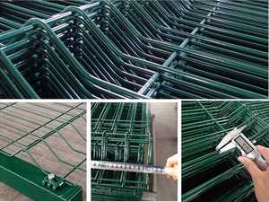 Clôture de jardin extérieure en métal revêtu de PVC, professionnelle, fabriquée en usine, avec panneaux en forme de V, en forme de triangle, clôture en treillis métallique incurvé 3D sur mesure - Product Image 2