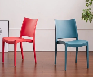 Chaises de salle à manger en plastique PP empilables pour l'extérieur, design simple, couleurs personnalisées, meubles de maison - Product Image 3