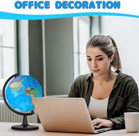 Globo terráqueo duradero de alta calidad con detalles de mapa claros, modelo de tierra de escritorio giratorio para oficina en casa y uso educativo